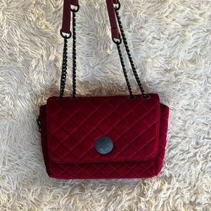 Blackcraft Oxblood Velvet - Quilted Flap Satchel